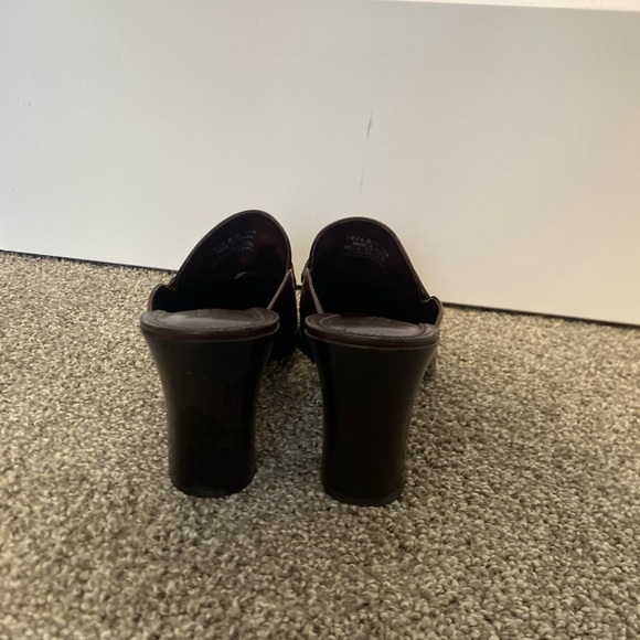 Vintage Franco Sarto Chunky Block Heel Academia Leather Loafer Size 10 - Picture 4 of 10